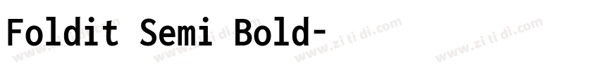 Foldit Semi Bold字体转换